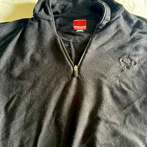 Icebreaker men’s 1/4 zip medium black 100% merino wool